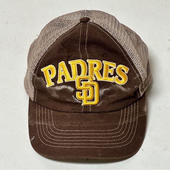 MLB San Diego Padres Brown Yellow Baseball Cap Hat - Picture 1 of 10